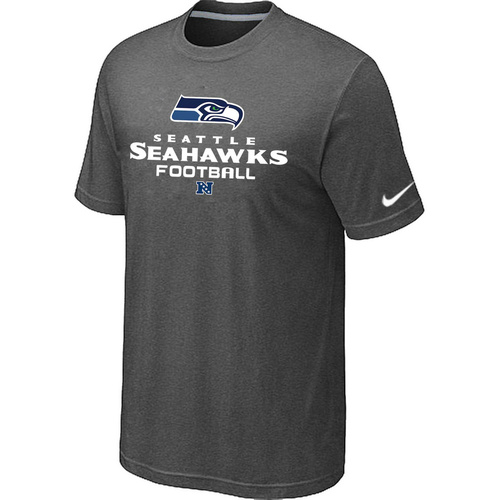 Nike Seattle Seahawks Women's Heart & Soul NFL T-Shirt - Dark Grey